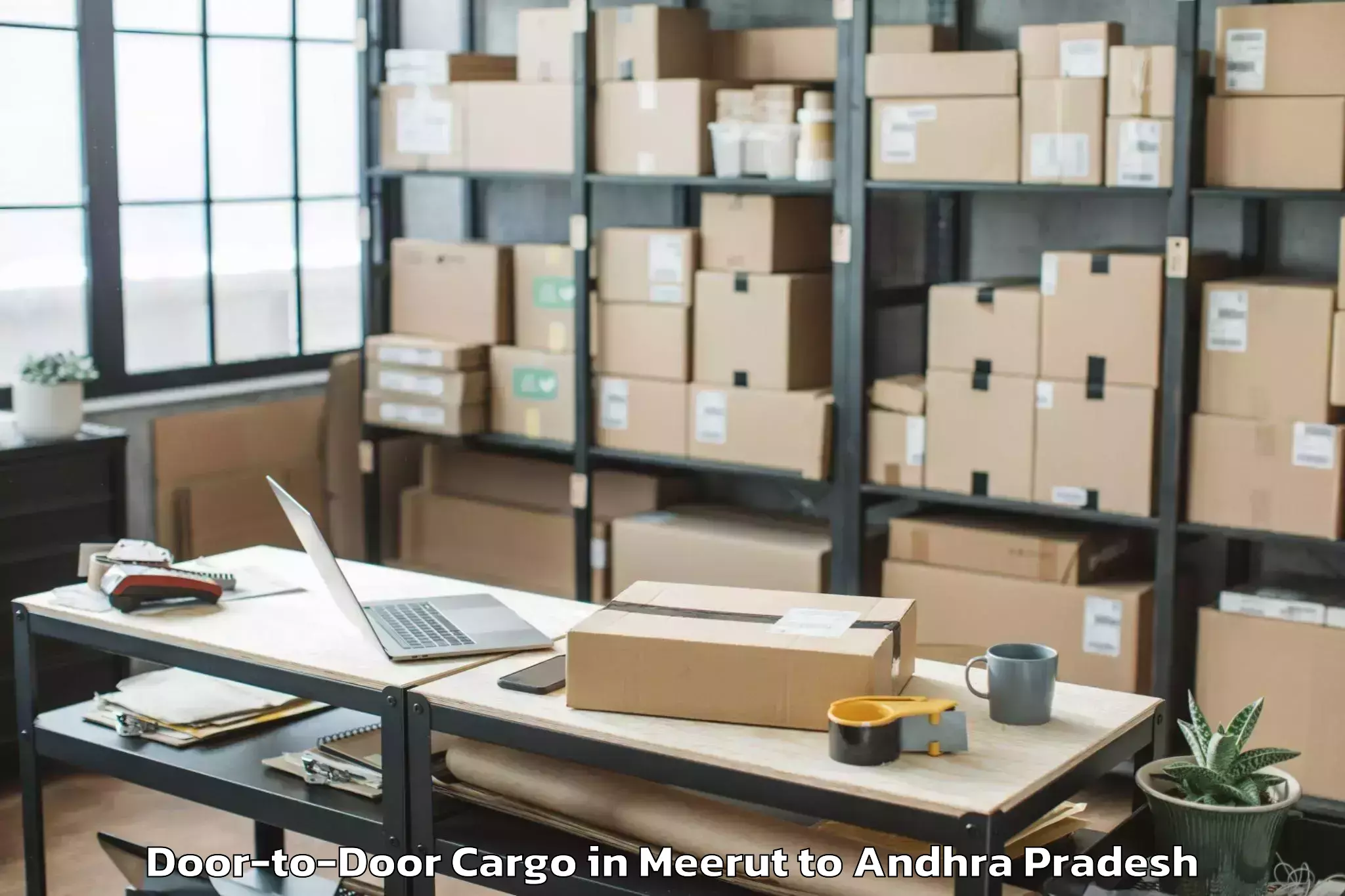 Affordable Meerut to Ganapavaram Door To Door Cargo